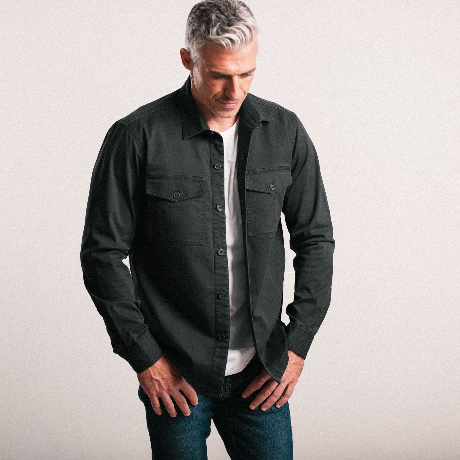 Astron Mens Twill Button Down Shirts Twill Shirt With Button-down