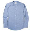 Batch Men's Essential Band Collar Button Down Shirt - Classic Blue Cotton Oxford Image