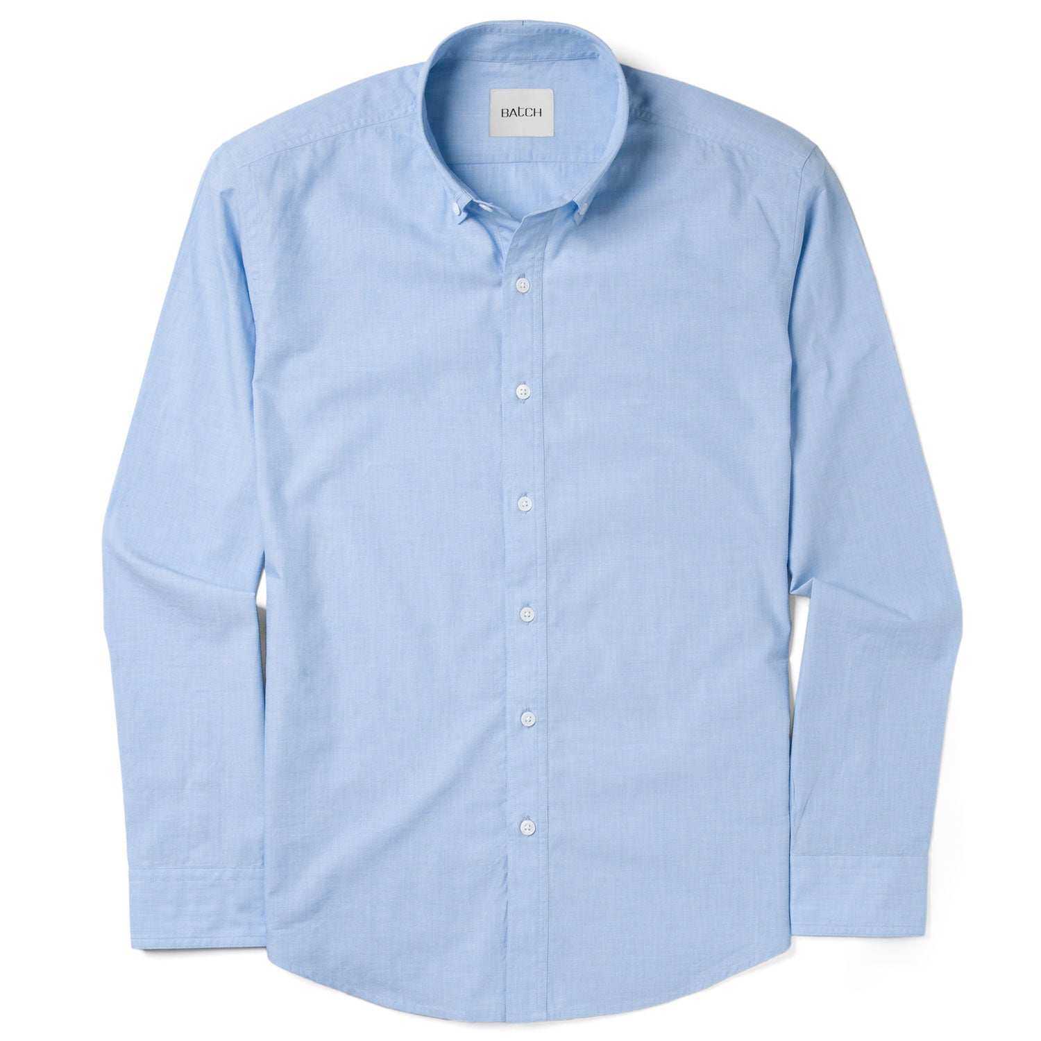 Essential Casual Shirt - Clean Blue Cotton End-on-end