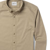 Batch Men's Essential Casual Shirt - Dark Tan Cotton Twill Image Close Up