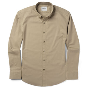 Batch Men's Essential Casual Shirt - Dark Tan Cotton Twill Image