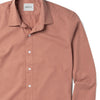 Essential Spread Collar Casual Shirt - Terra Cotta Cotton Twill