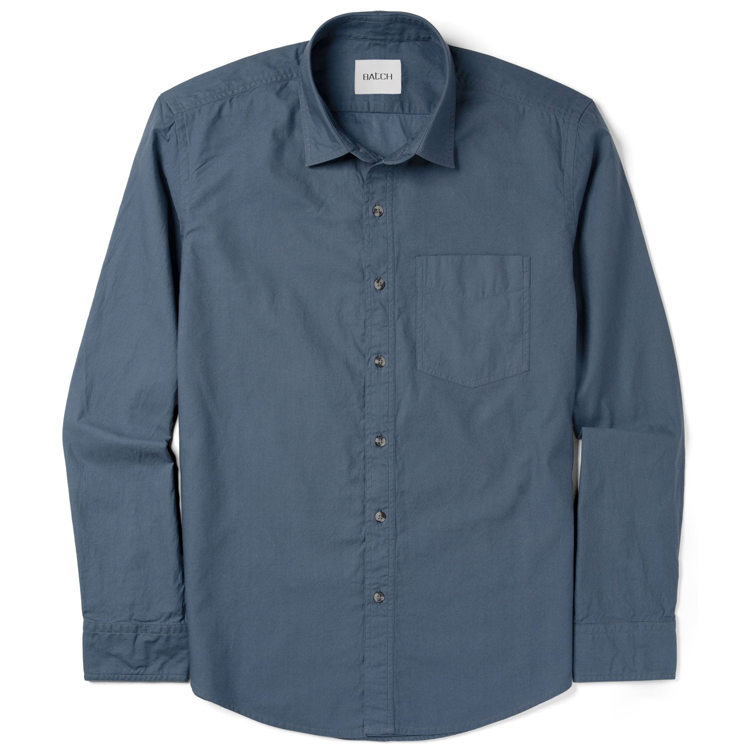 Essential 1 Pocket Casual Shirt - Stone Blue Mercerized Cotton