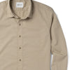 Essential Spread Collar Casual Shirt - Desert Stone Cotton Twill