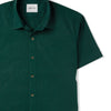 Essential Spread Collar Short Sleeve Casual Shirt - Evergreen Stretch Cotton Poplin