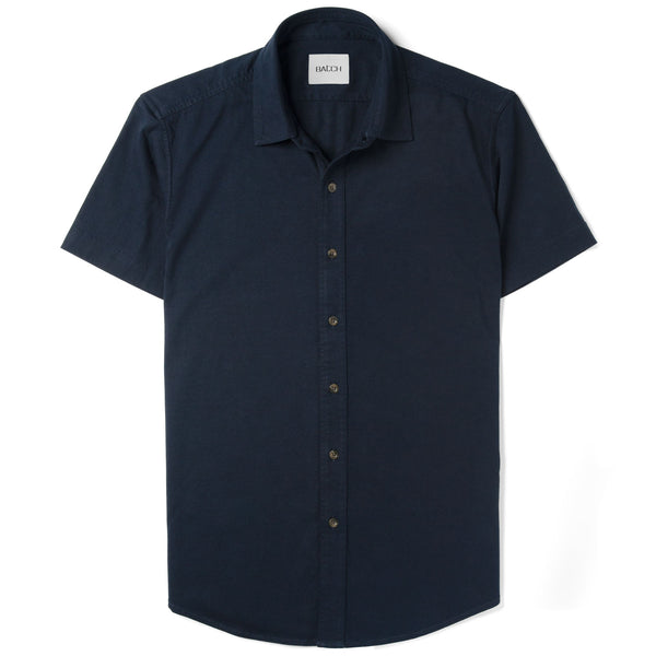 Essential Short Sleeve T-Shirt Shirt - Dark Navy Cotton Jersey