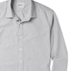 Essential Spread Collar Casual Shirt - Aluminum Gray Cotton Oxford