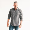 Batch Men's Essential Casual Shirt - Slate Gray Cotton Twill Image On Body