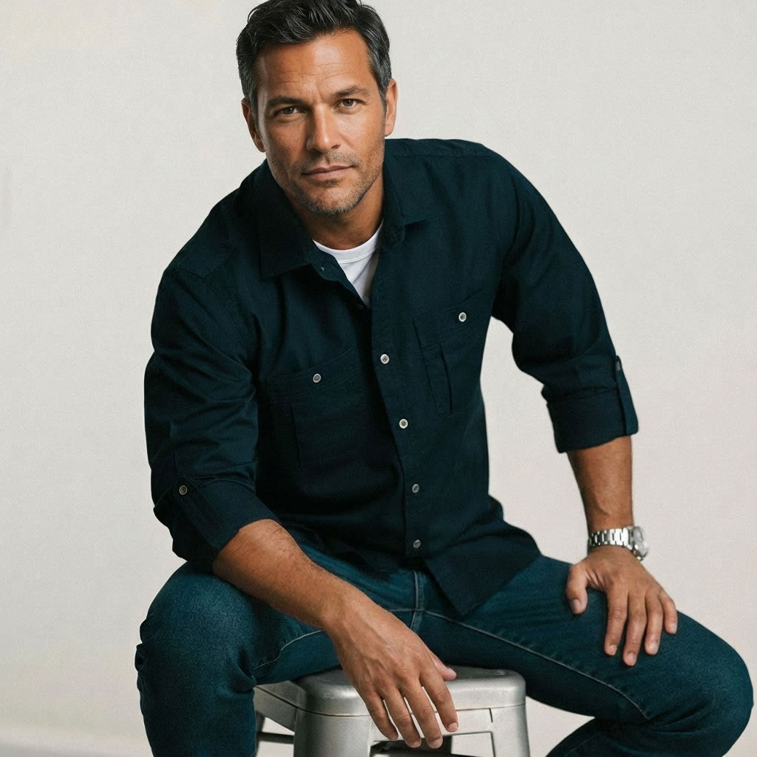 Fixer Utility Shirt – Dark Navy Twill