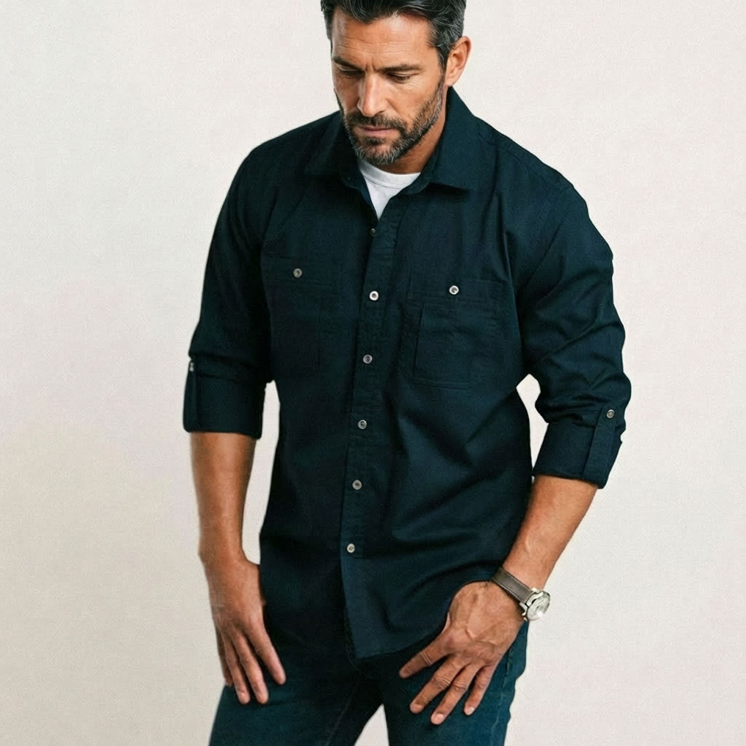 Fixer Utility Shirt – Dark Navy Twill