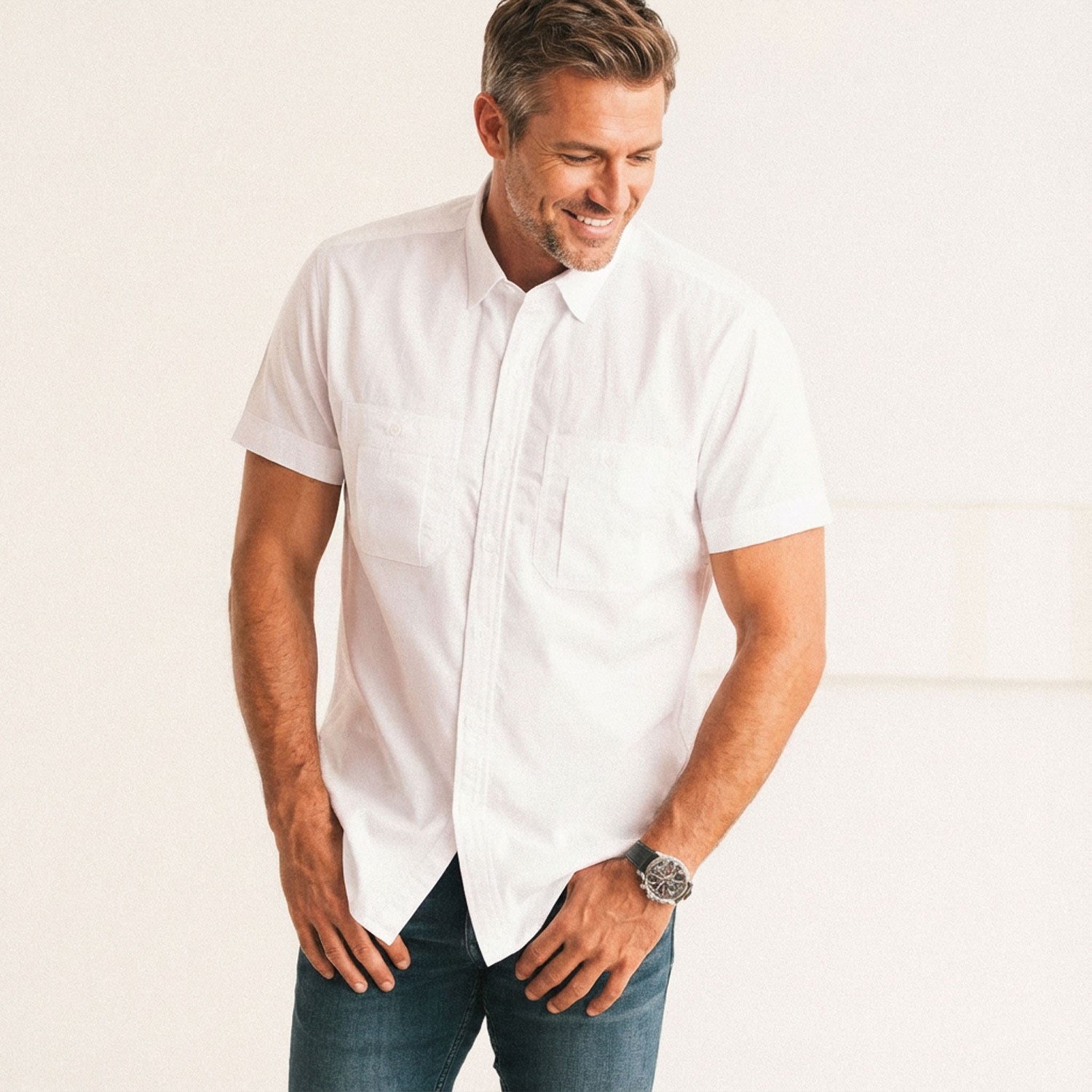 rough dress men's short sleeve t-shirt Rough Dress Men's Grey T-Shirt / Size Small CanadaWide Liquidations