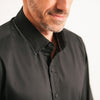 Focul - Black Line Shirt With Collar Edge Detail