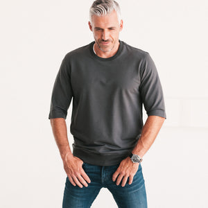 Half Sleeve Sweatshirt –  Slate Gray French Terry