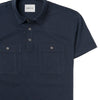 Fixer Short Sleeve Polo Shirt –  Navy Cotton Jersey