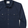 Batch Men's Constructor Knit Utility Shirt Navy Cotton Jersey Pocket Close Up Image