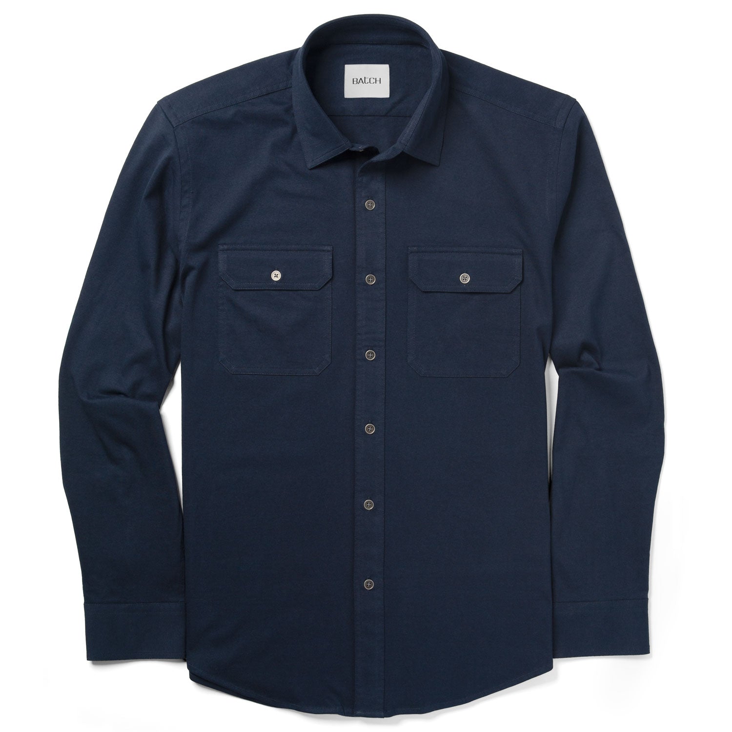 Constructor Knit Utility Shirt – Navy Cotton Jersey