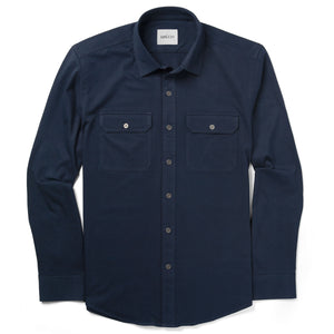 Batch Men's Constructor Knit Utility Shirt Navy Cotton Jersey Image