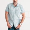 Craftsman Short Sleeve Utility Shirt – Light Blue Cotton Denim