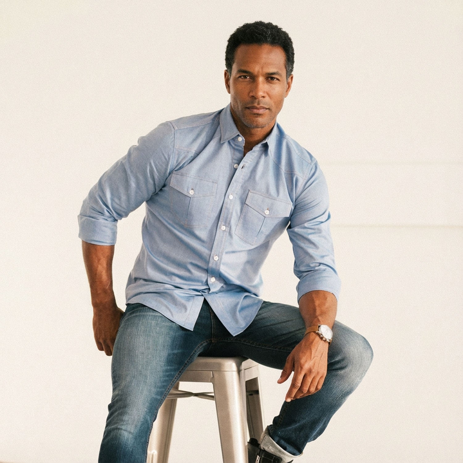 Maker Shirt – Classic Blue Cotton Oxford