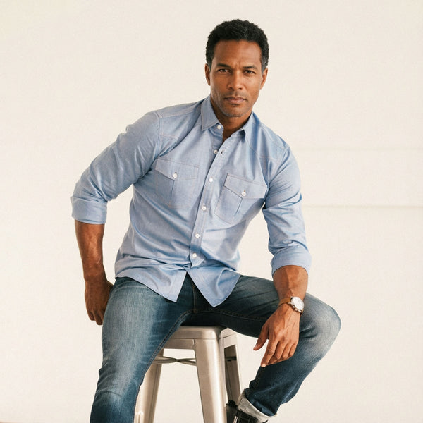 Maker Shirt – Classic Blue Cotton Oxford