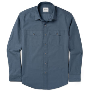 Primer Utility Shirt – Stone Blue Mercerized Cotton