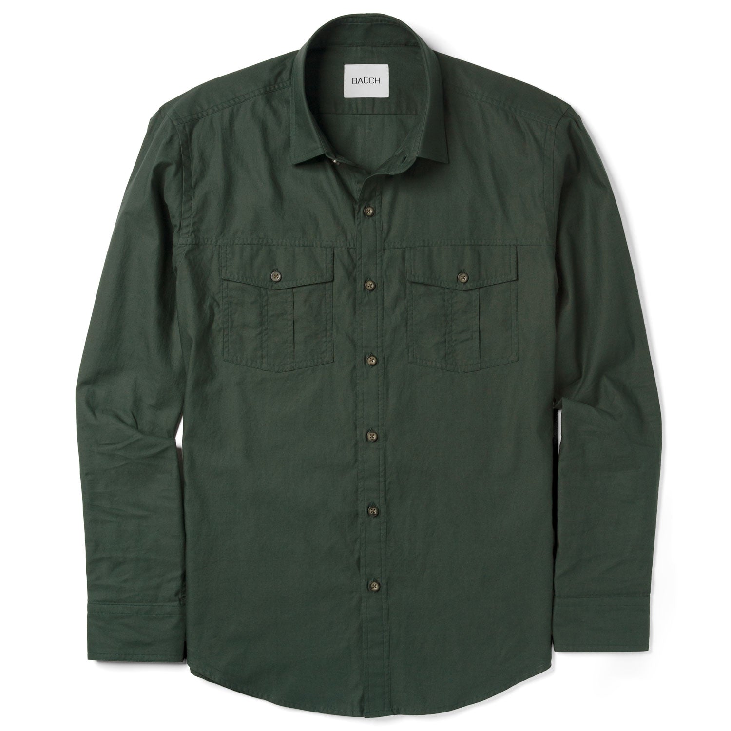 Primer Utility Shirt – Olive Green Mercerized Cotton