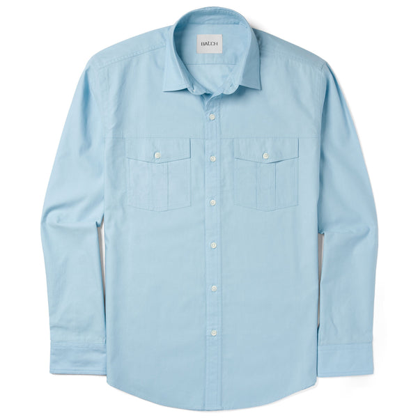Primer Utility Shirt – Light Mint Blue Mercerized Cotton