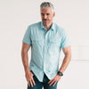 Primer Short Sleeve Utility Shirt – Light Blue Mercerized Cotton