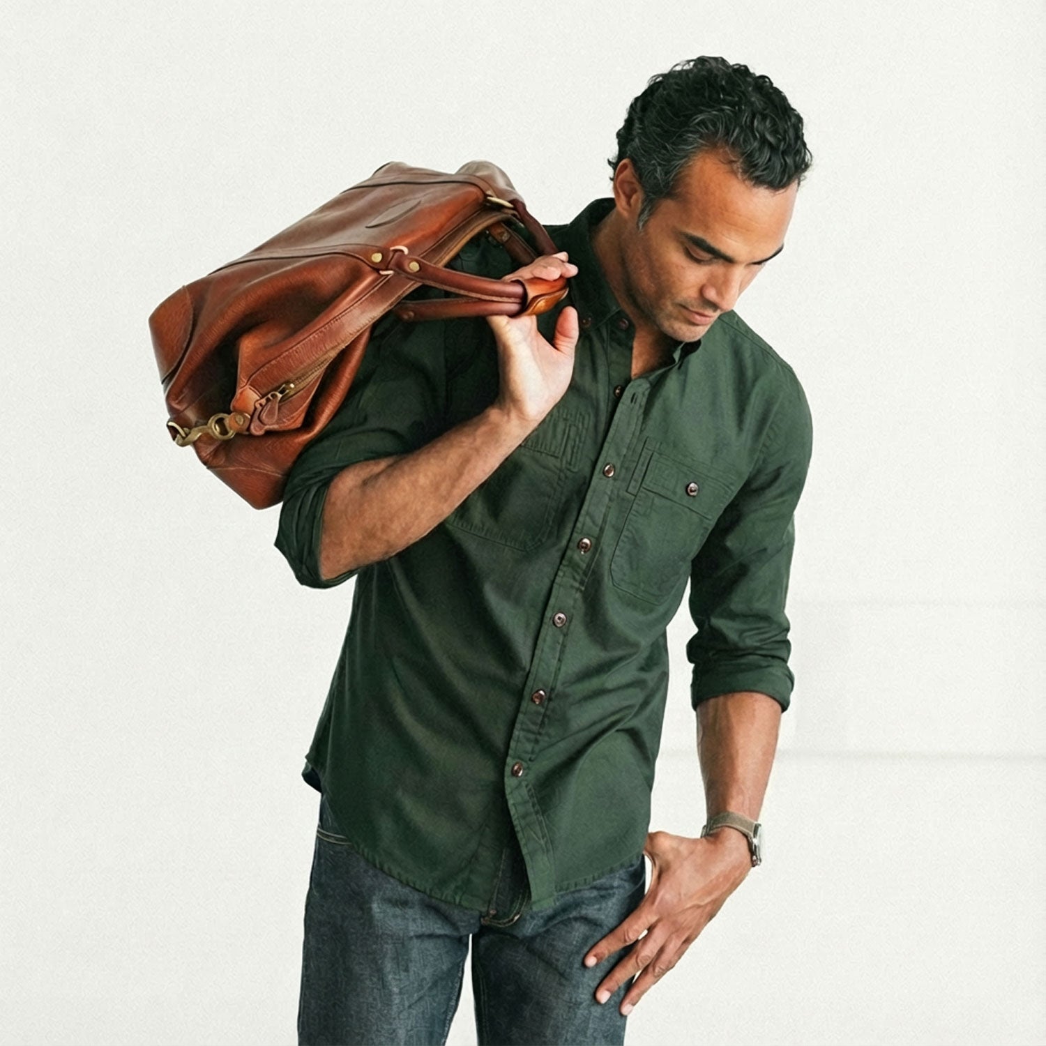 Rogue Utility Shirt – Dark Forest Green Cotton Twill