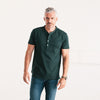 Essential WB Short Sleeve Henley Shirt –  Evergreen Cotton Jersey