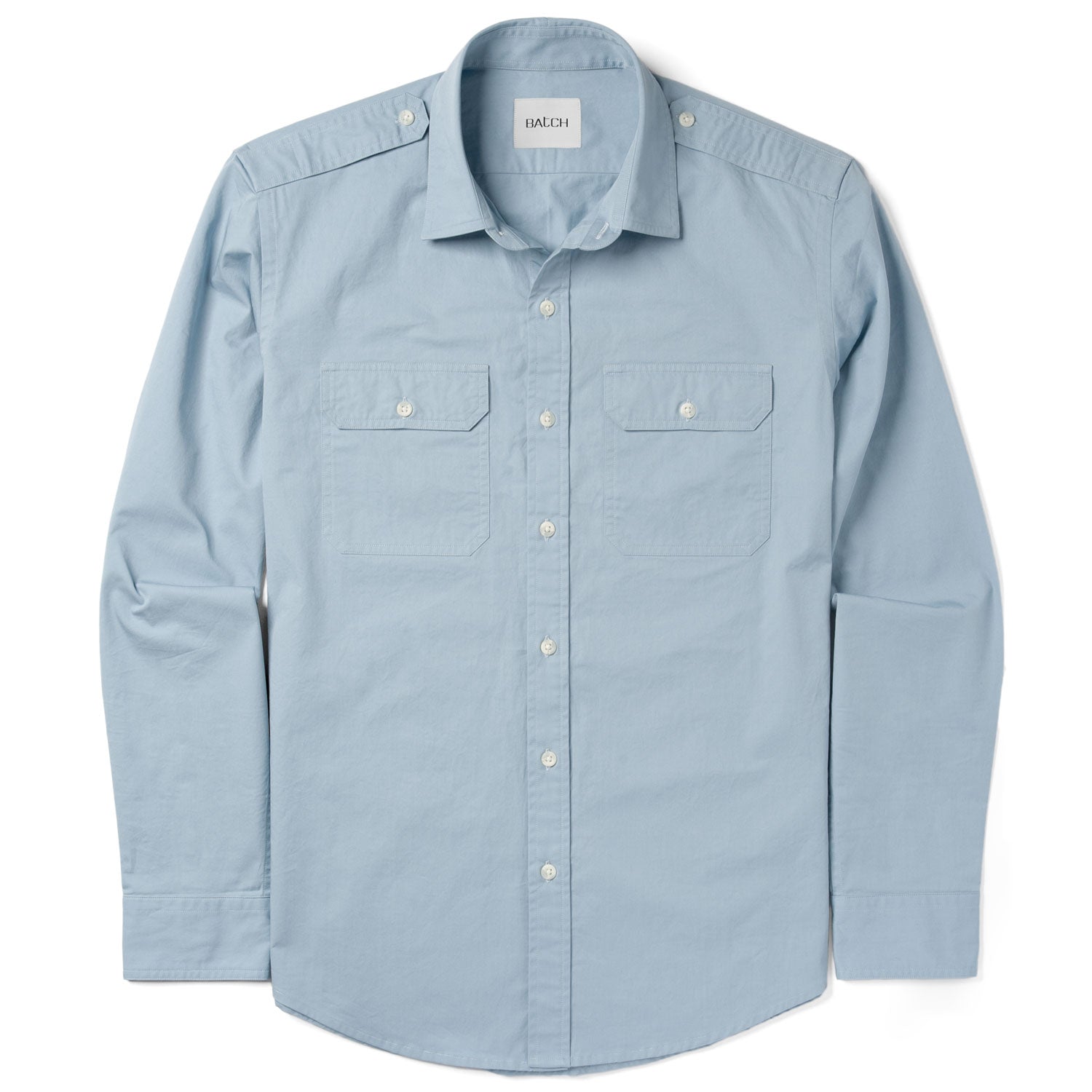 Smith Utility Shirt – Light Blue Cotton Twill