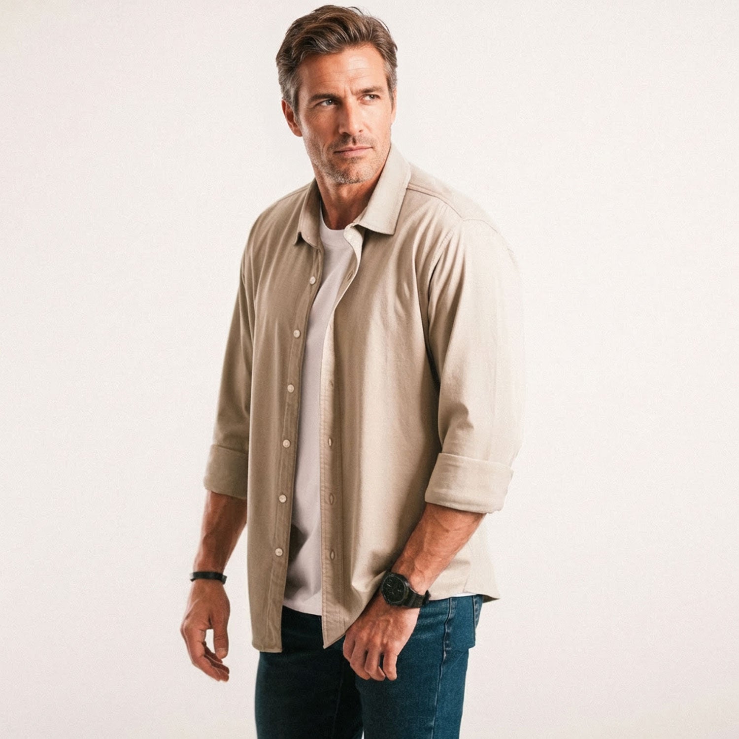 T-Shirt Shirt - Desert Sand Cotton Jersey