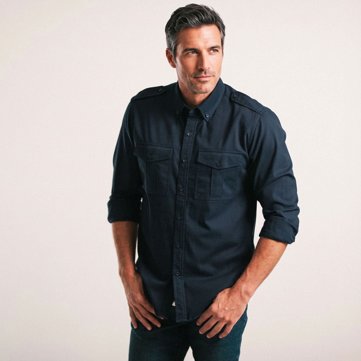 Wright Utility Shirt – Dark Navy Easy Cloth