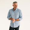 Batch Author One Pocket Men's Casual Shirt In Classic Blue Cotton Oxford On Body