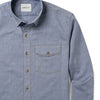 Batch Men's Author Shirt In Navy Cotton Oxford Close-Up Image