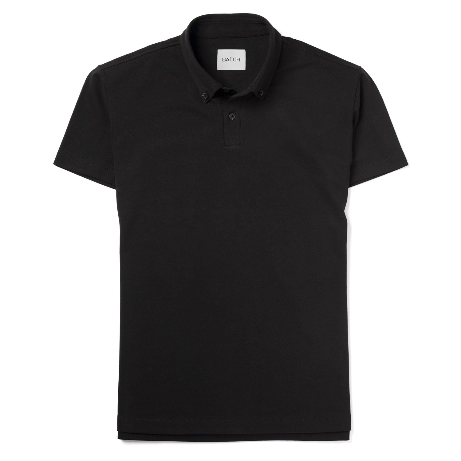 Essential Short Sleeve BDC Polo –  Black Cotton Pique