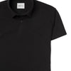Batch Men's Essential Short Sleeve HBC Polo – Black Cotton Pique Image Close Up