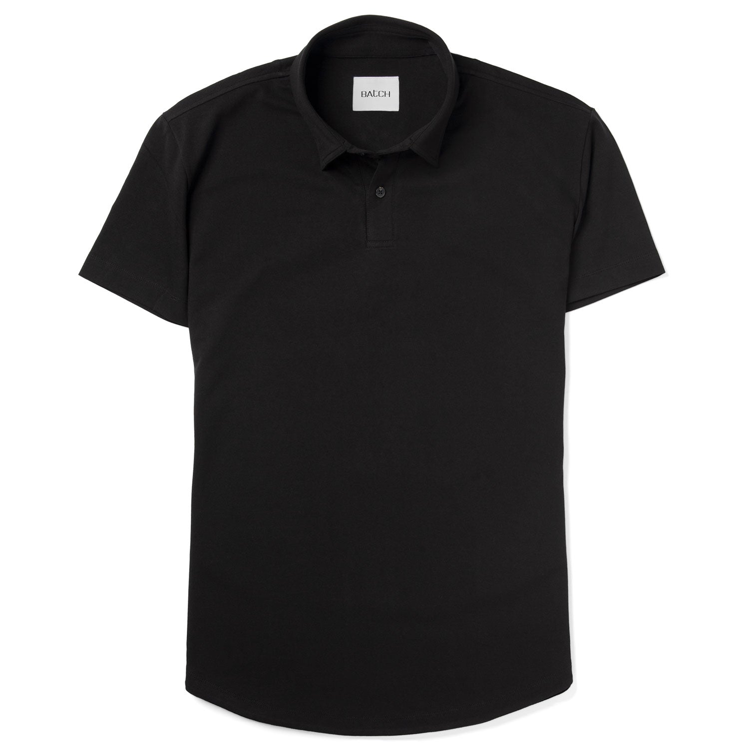 Essential Short Sleeve HBC Polo –  Black Cotton Pique
