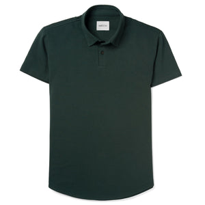 Batch Men's Essential Short Sleeve HBC Polo – Forest Green Cotton Pique Image