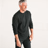 Batch Men's Essential Sweatshirt – Black French Terry Image On Body Standing