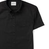 Batch Men's Builder Short Sleeve Casual Shirt Jet Black Cotton Oxford Close Up Pocket Image