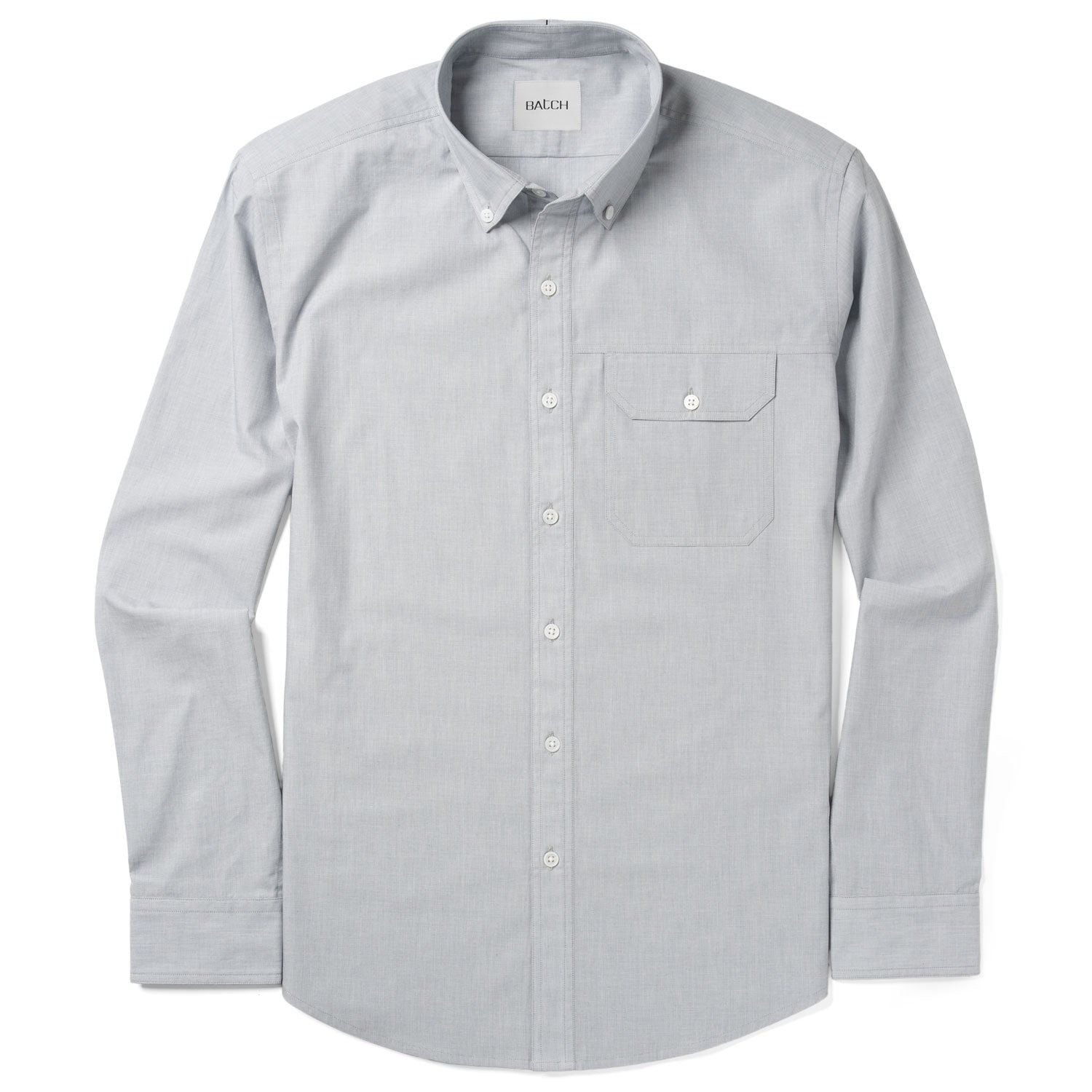 Builder Casual Shirt – Aluminum Gray Cotton End-on-end