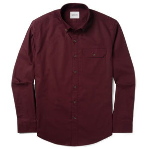 Batch Builder Casual Shirt In Burgundy Cotton Oxford Image