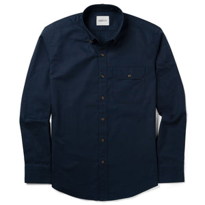 Batch Men's Builder Casual Shirt Navy Blue Cotton Oxford Image