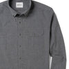 Batch Men's Builder Casual Shirt Titanium Gray Cotton End on end Standing on Pocket Close Up Image