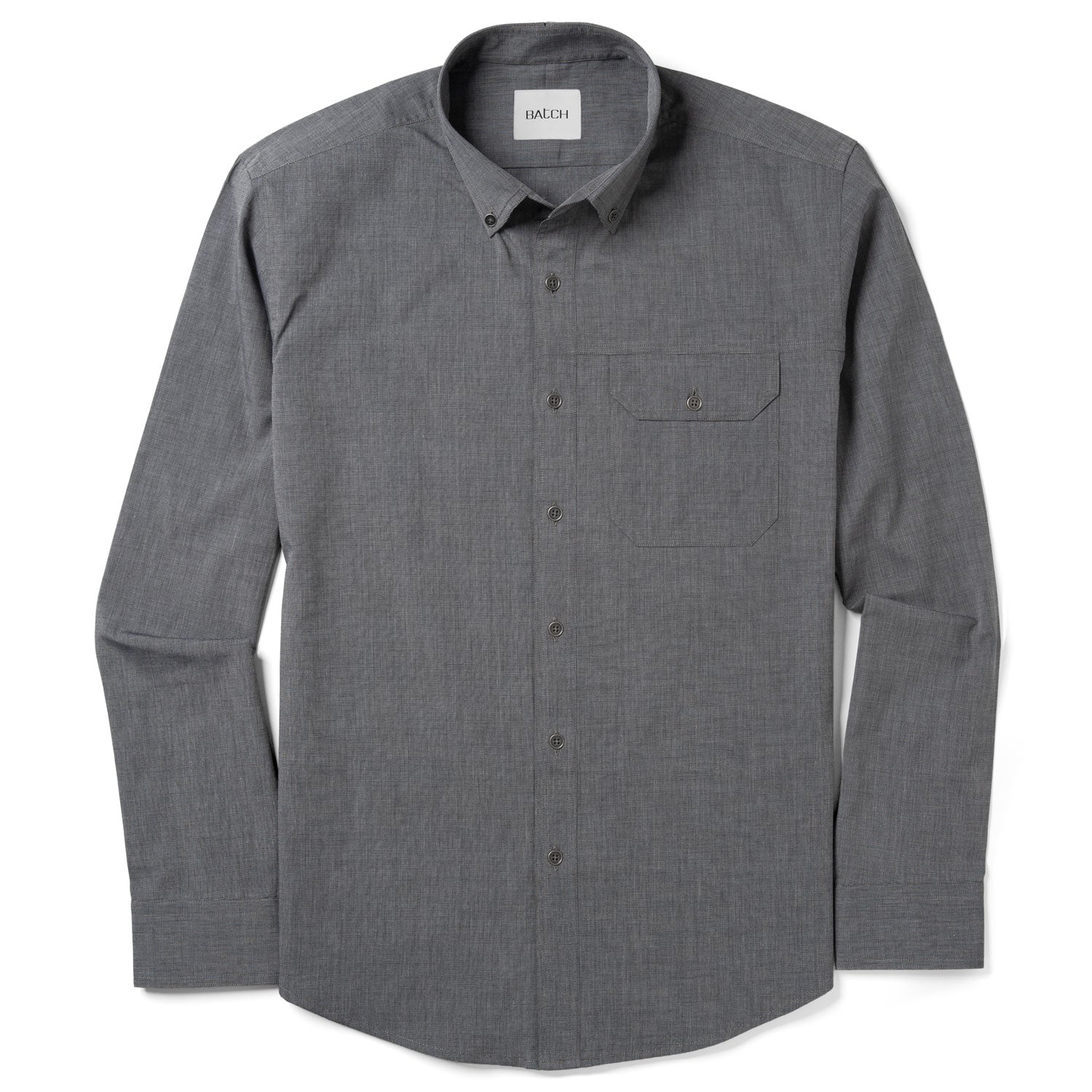 Builder Casual Shirt – Titanium Gray Cotton End-on-end