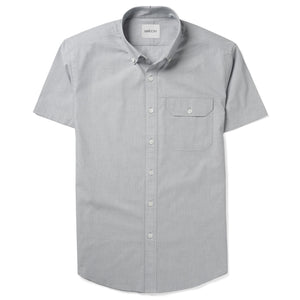 Batch Men's Builder Short Sleeve Casual Shirt Aluminum Gray Cotton End on end Image