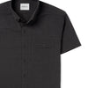 Batch Men's Builder Short Sleeve Casual Shirt Asphalt Gray Cotton End on end Close Up Pocket Image
