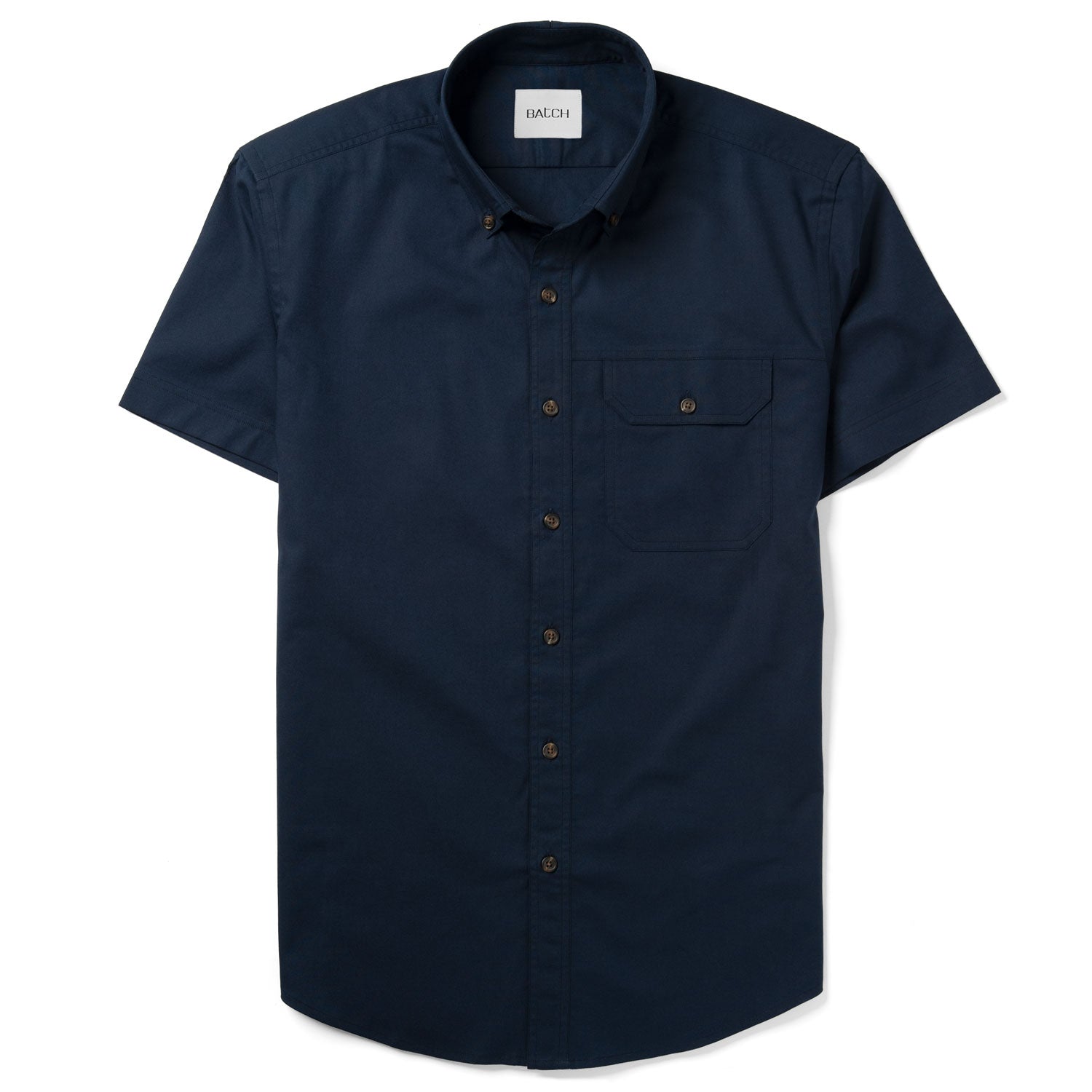 Builder Short Sleeve Casual Shirt – Dark Navy Oxford