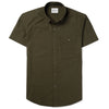 Batch Men's Builder Short Sleeve Casual Shirt Olive Green Cotton End-on-end Image